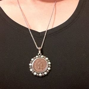 Native American  Indian Head pendant necklace.